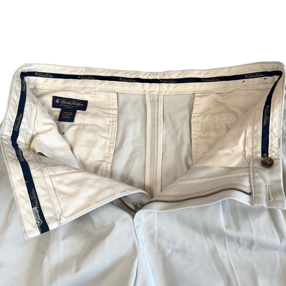 Brooks Brothers Elliot Fit Stretch Cotton Advantage Chino Pants Mens Khaki 35x30 - Picture 4 of 9